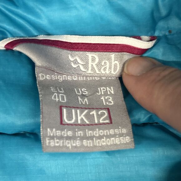 Rab Microlight Alpine Down Puffer Jacket Womens Medium Black Hooded Coat - Picture 3 of 12